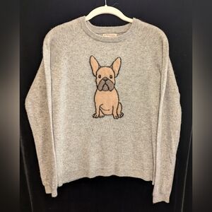 100%CASHMERE Boston Terrier Dog Sweater by PHILOSOPHY. Size MEDIUM